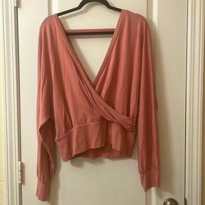 Express NWOT pink ballet-style sweater sweatshirt size L